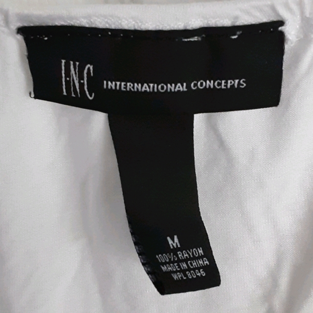 INC White Rhinestone Blouse - Picture 3 of 3
